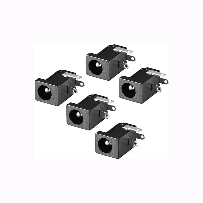 جک آداپتوری مادگی مشکی استاندارد مدل DC-005 قطر پین 2.5mm — تصویر ۳