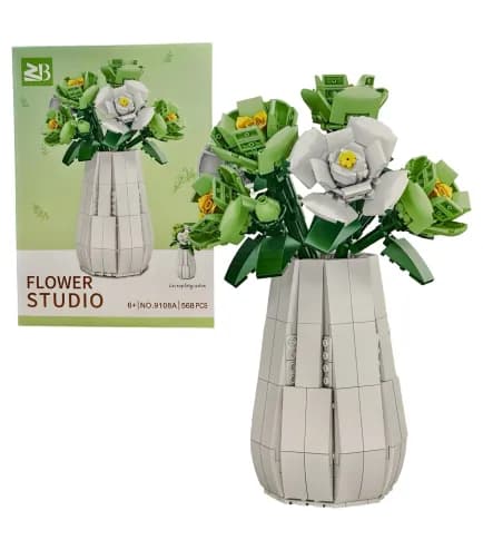 لگو گلدان گل مدل Flower Studio آیتم 9108A (516 قطعه) — تصویر ۷