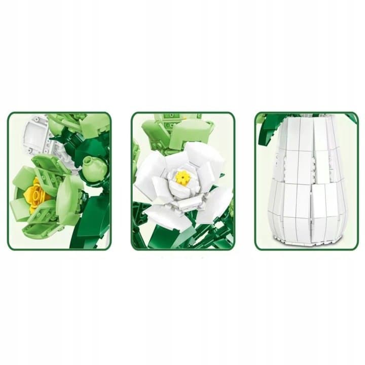 لگو گلدان گل مدل Flower Studio آیتم 9108A (516 قطعه) — تصویر ۳