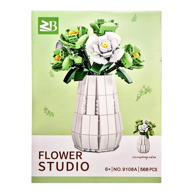 لگو گلدان گل مدل Flower Studio آیتم 9108A (516 قطعه) — تصویر ۵