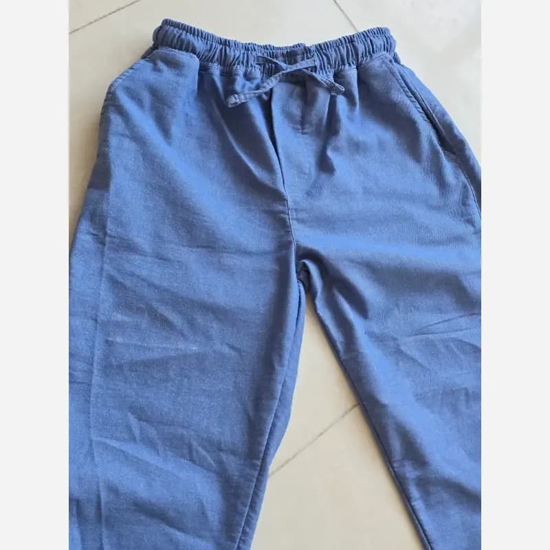 شلوار مام فیت پارچه بنگال کمرکش زنانه و مردانه در رنگبندی متنوع سایز XL و XXL — تصویر ۷