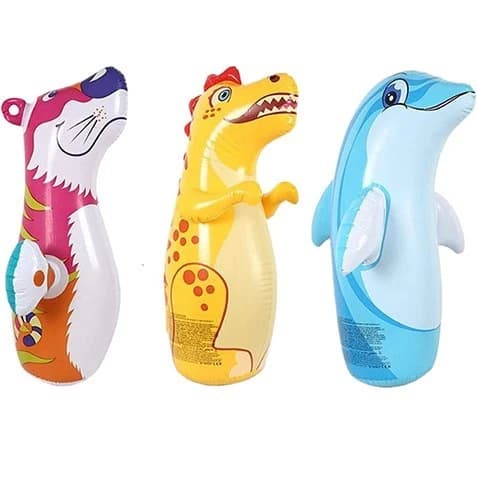 کیسه بوکس بادی کودک اینتکس مدل 44669 INTEX (طرح دلفین/اژدها/شیر دریایی با مخزن آب)