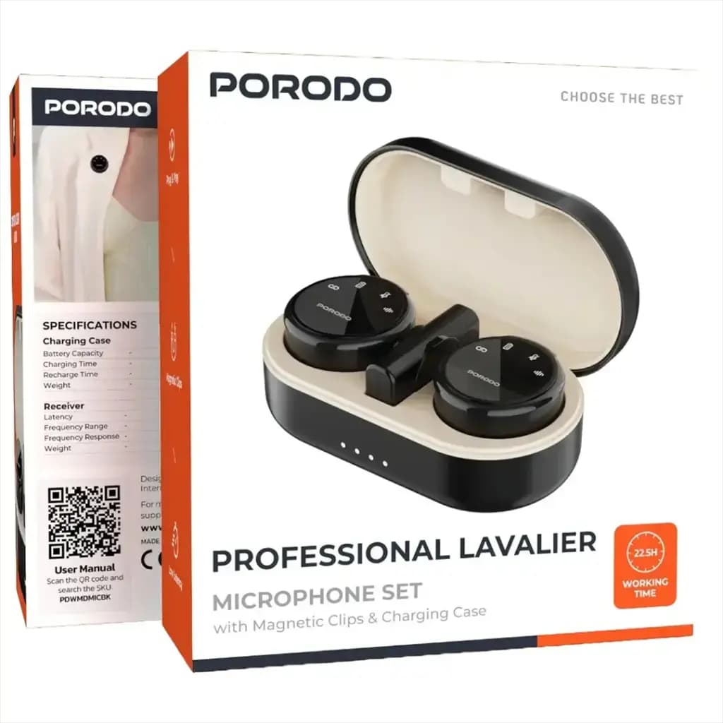 میکروفون یقه‌ای پرودو مدل Lavalier PD-WMDMIC-BK — تصویر ۴