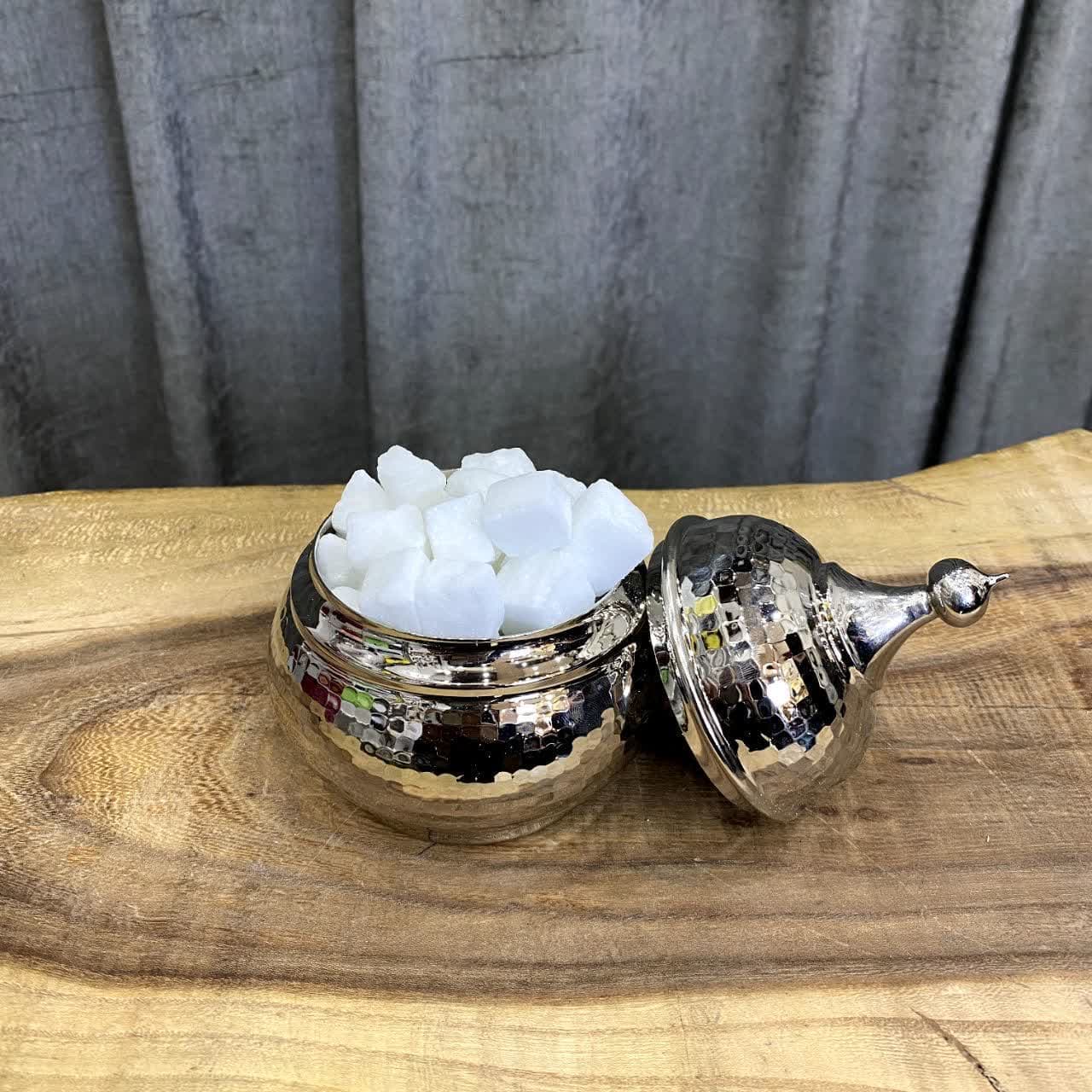قندان خمره ای بدون پایه کروم — تصویر ۲
