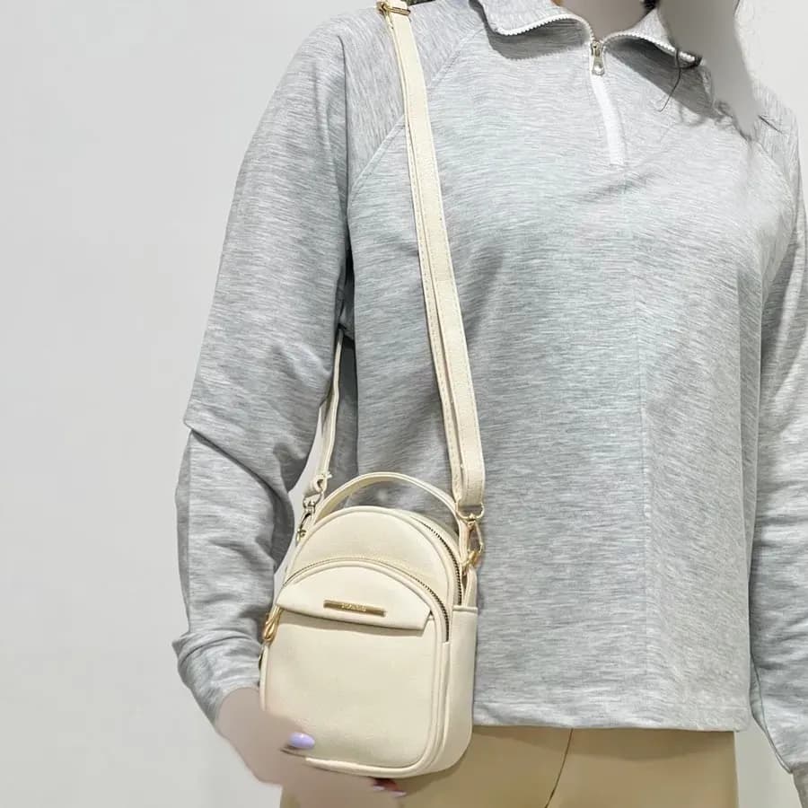 کیف ایستاده زنانه مدل 1141 بند دستی دوشی چرم شرانگ یراق ضد زنگ — تصویر ۹