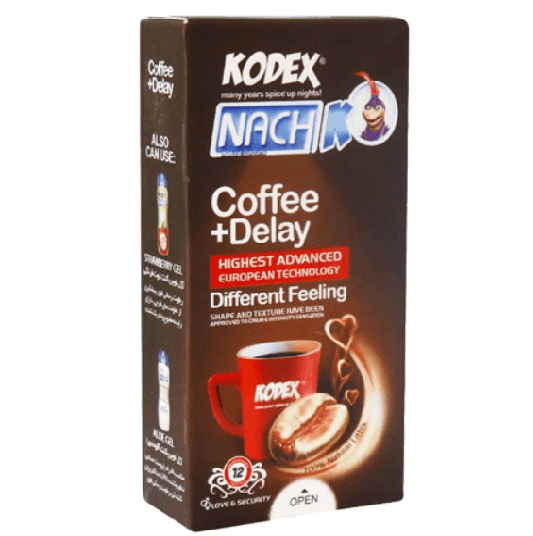 کاندوم تاخیری قهوه کدکس مدل Coffee Delay بسته 12 عددی – رایحه قهوه و تاخیر مؤثر