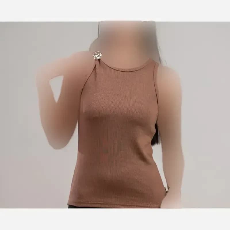 تاپ مجلسی زنانه و دخترانه فانریپ پنبه ای یقه گرد بدون آستین فری سایز — تصویر ۴