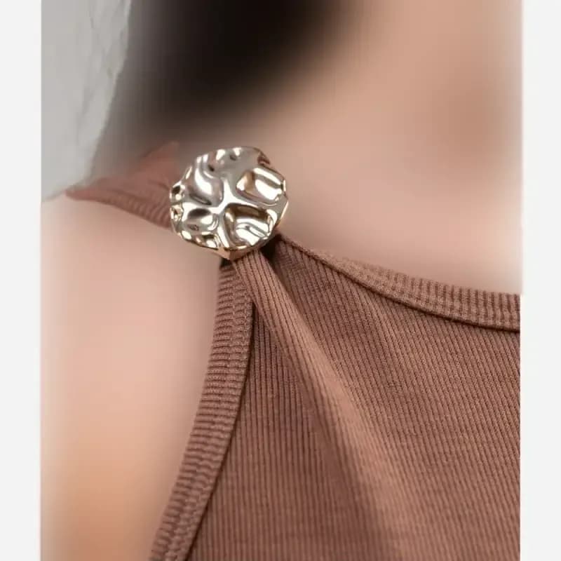 تاپ مجلسی زنانه و دخترانه فانریپ پنبه ای یقه گرد بدون آستین فری سایز — تصویر ۷