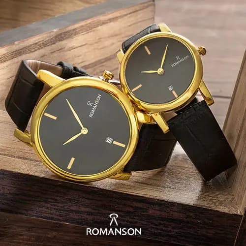 ست ساعت مردانه و زنانه Romanson مدل W7742 (مشکی)