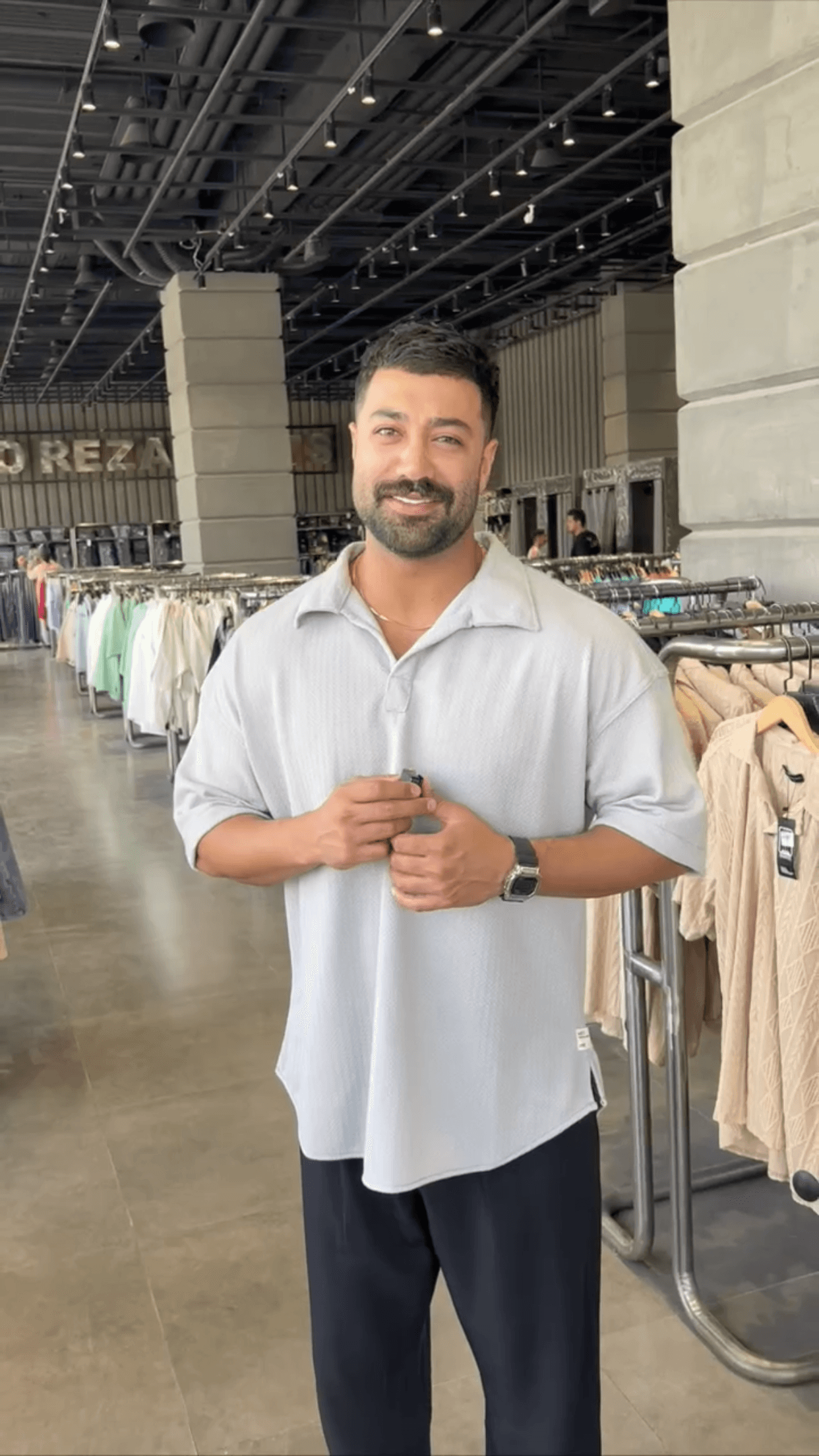 پیراهن قاپک دار طوسی