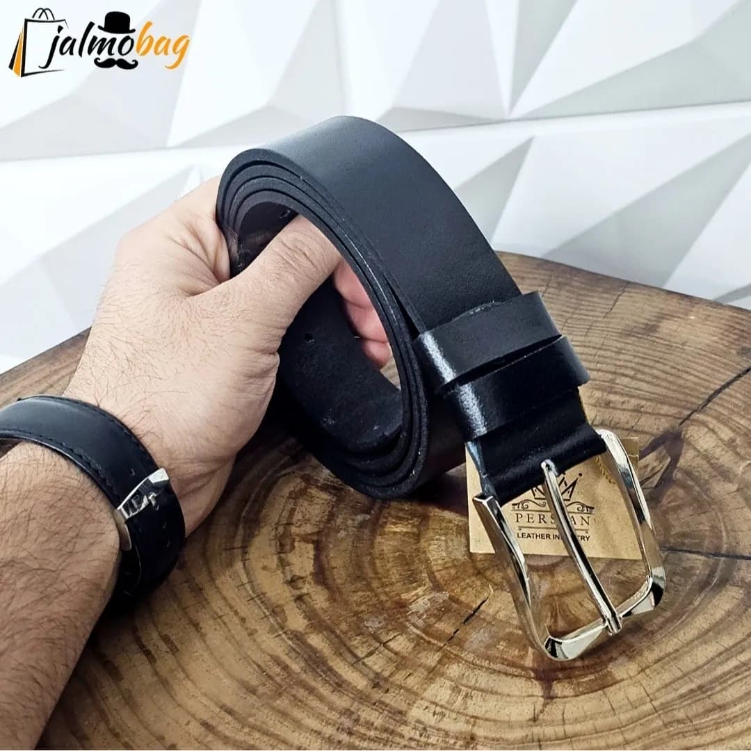 کمربند چرم طبیعی گاوی زبانهدار 3.5 سانت طول 125 سانتیمتر — تصویر ۱۱