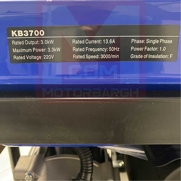 موتور برق زونگشن 3.3 کیلووات مدل KB3700E — تصویر ۳