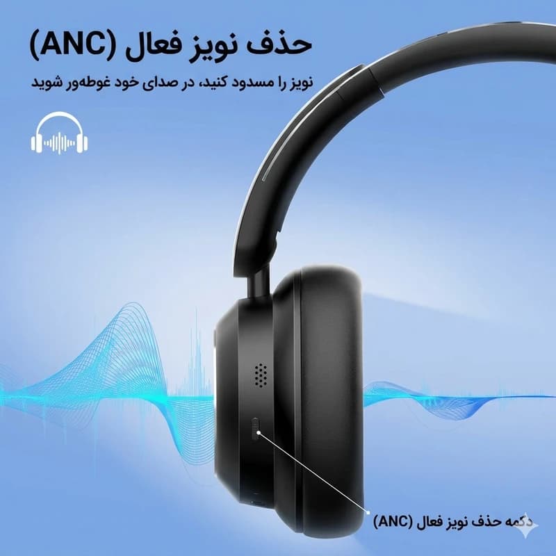 هدست بلوتوثی الدینیو مدل H01 ANC RGB — تصویر ۲
