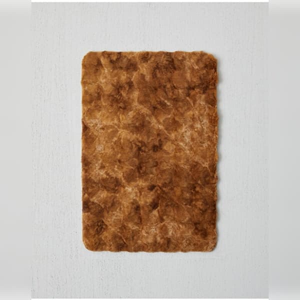 فرش خزدار 90×60 سانتی متر انگلیش هوم مدل Terra قهوه ای