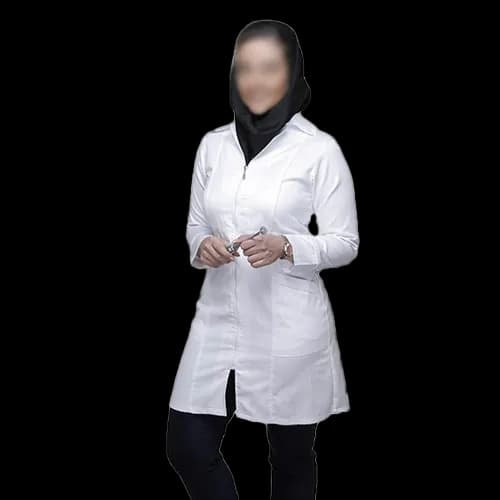 روپوش پزشکی دنا مدل زیپی