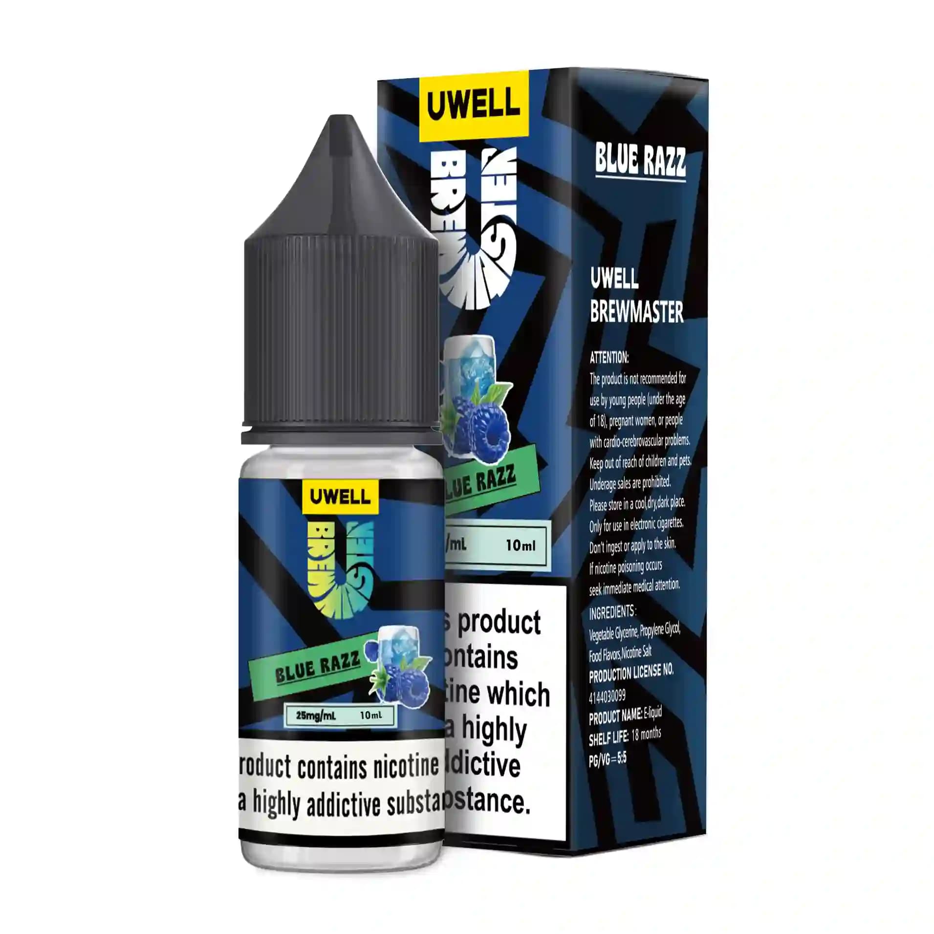 سالت نیکوتین نوشیدنی تمشک آبی یخ 10 میل یوول | UWELL Blue Razz Ice SaltNic 10 ML