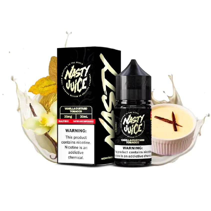 سالت نیکوتین وانیل کاستارد توباکو نستی | Nasty Vanilla Custard Tobacco SaltNic