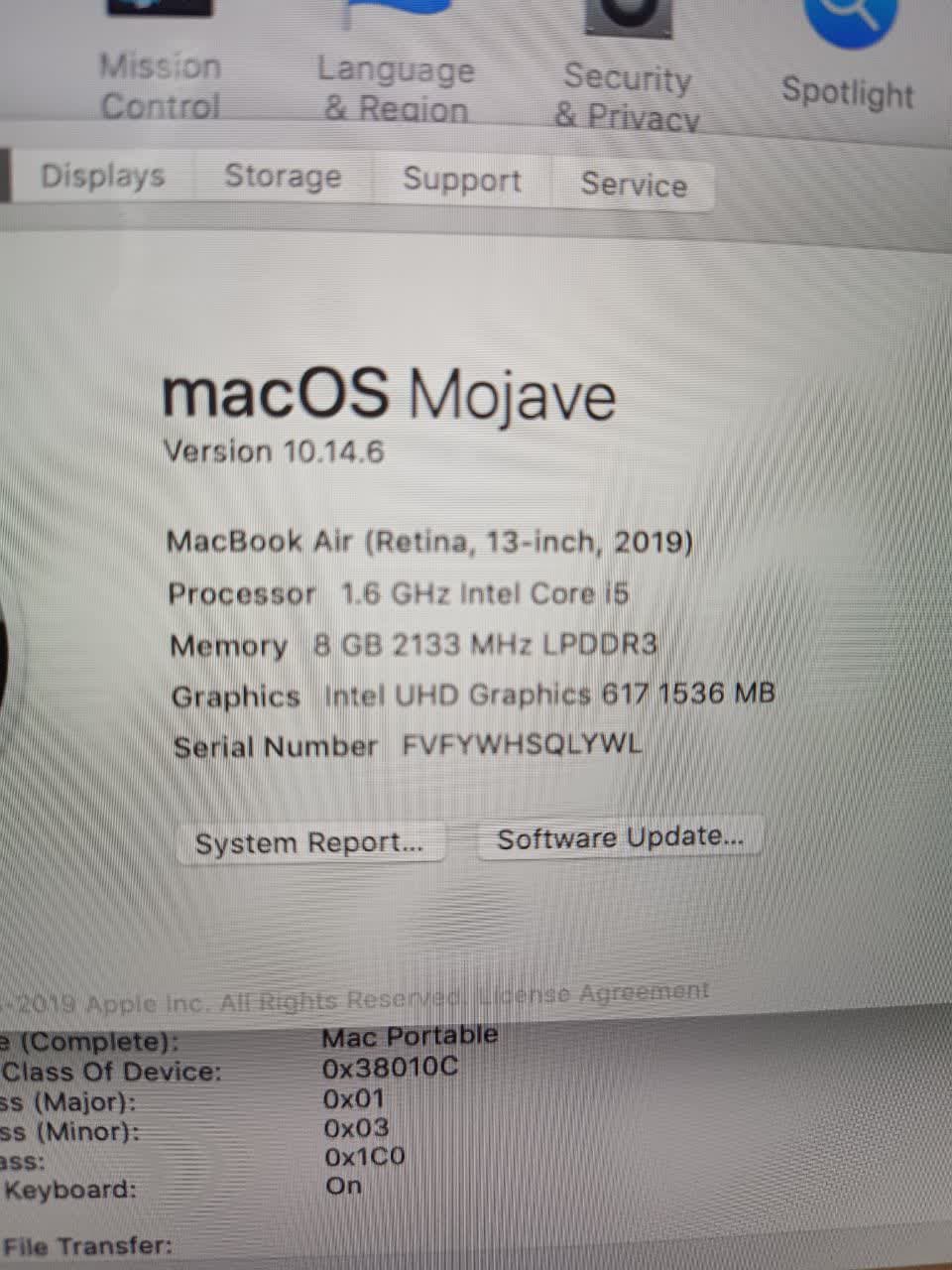 Apple Macbook Air a1932 Retina 2019 Stock — تصویر ۶