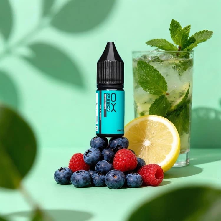 سالت نیکوتین میکس بری موهیتو اکسوا | OXVA Passion Berries Mojito SaltNic — تصویر ۲