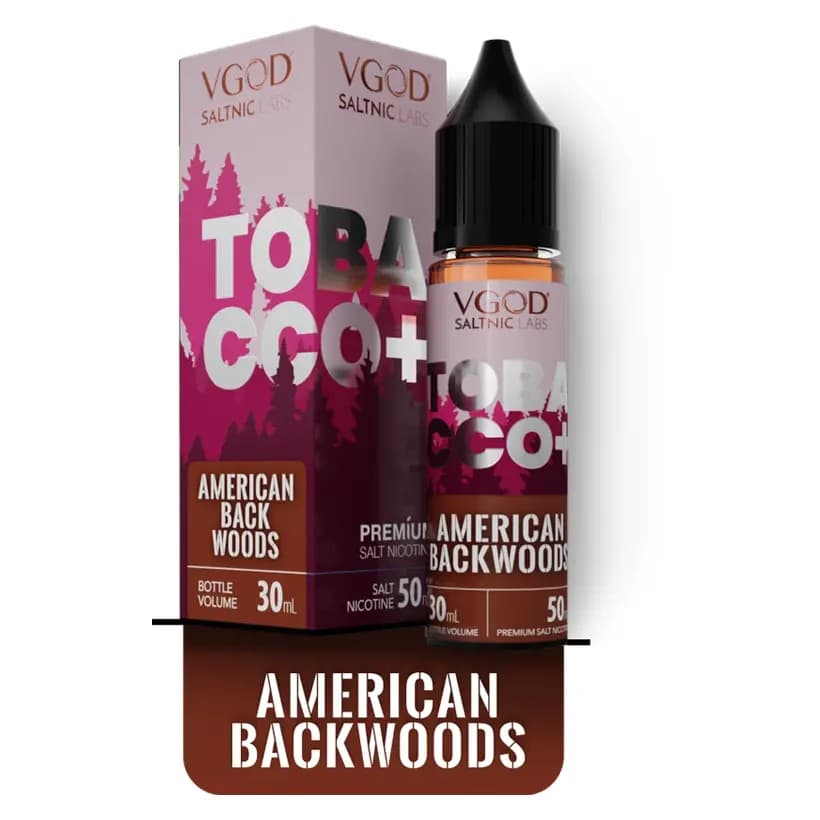 سالت نیکوتین توباکو پلاس آمریکن بک وودز ویگاد | VGOD Tobacco Plus American Backwoods SaltNic
