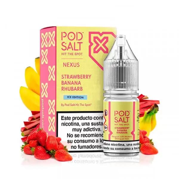 سالت موز توت فرنگی ریواس پاد سالت Pod Salt Strawberry Banana Rhubarb Salt 30ml