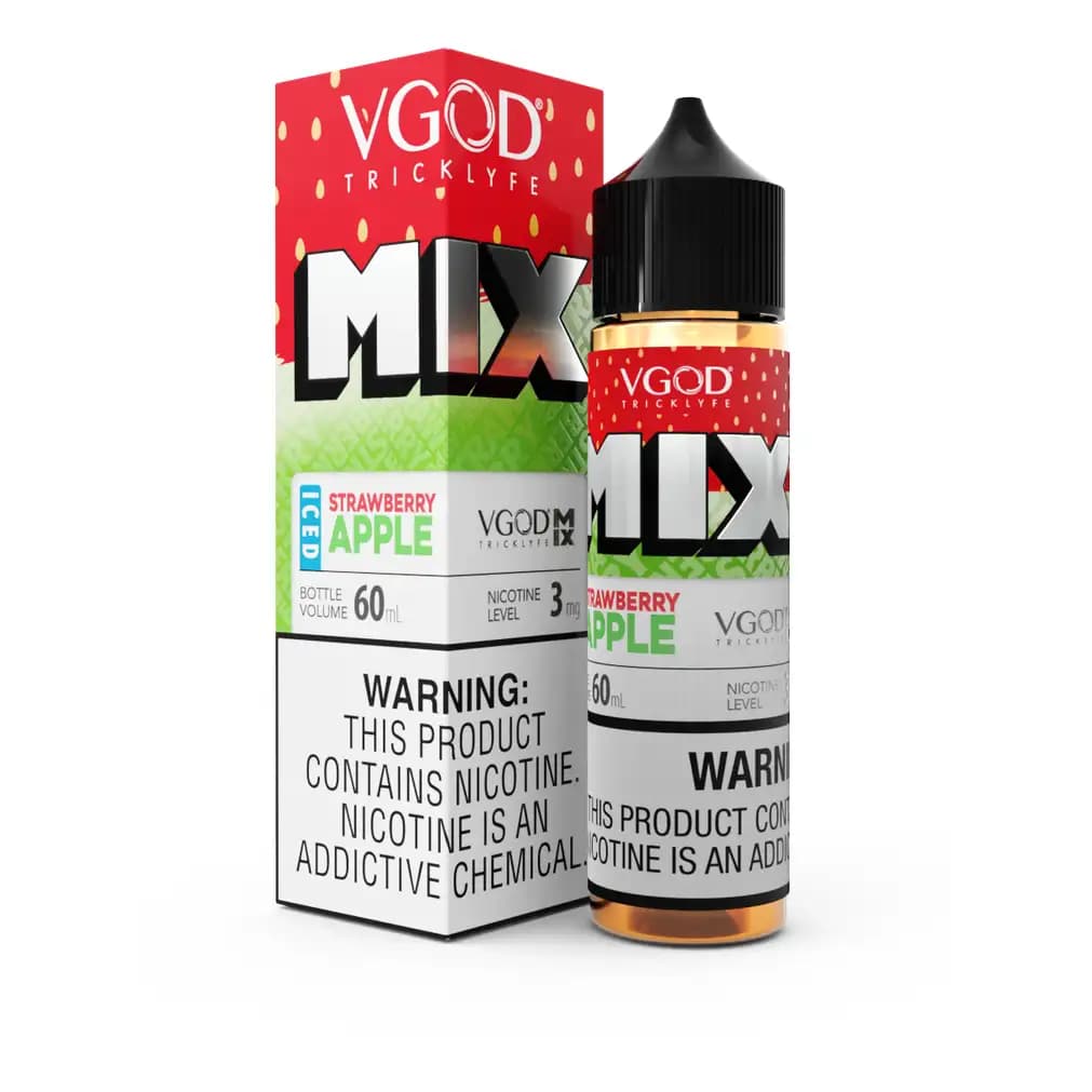 جویس سیب ترش توت فرنگی یخ ویگاد VGOD MIX Iced Strawberry Apple Juice 60ml