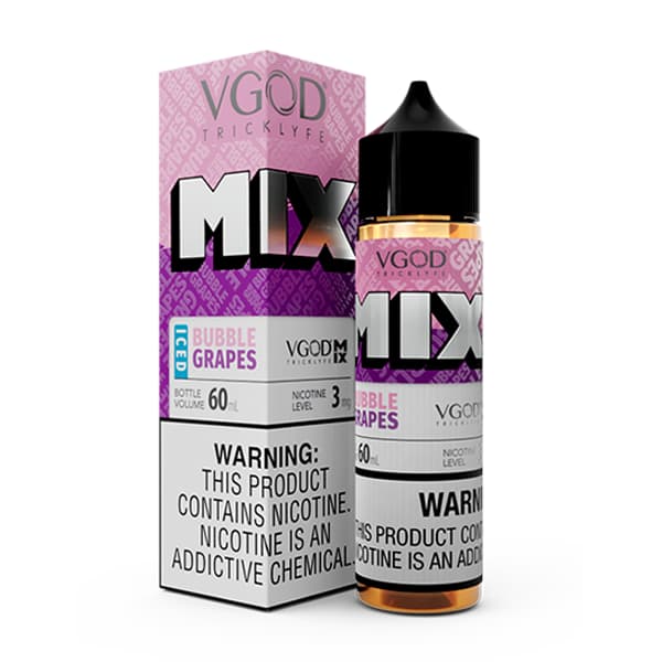 جویس آدامس بادکنکی انگور یخ ویگاد VGOD Mix Iced Bubble Grapes Juice 60ml — تصویر ۳