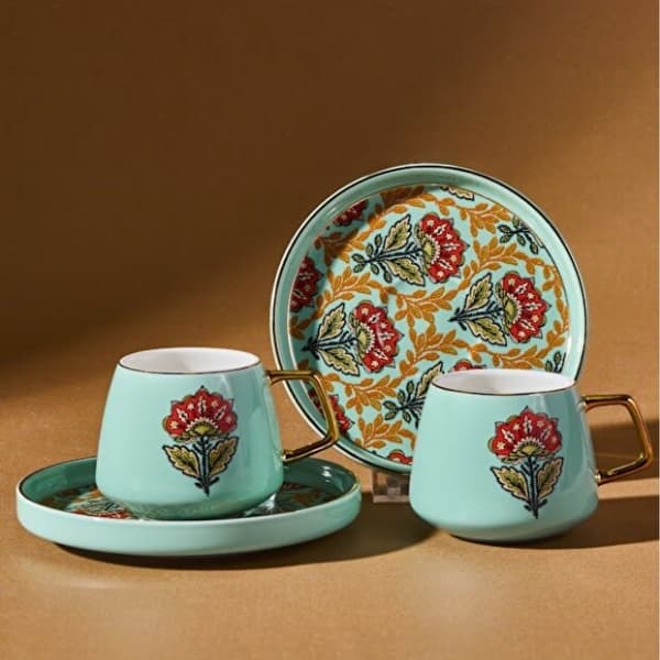 ست فنجان قهوه خوری 2 نفره کاراجا مدل Karena