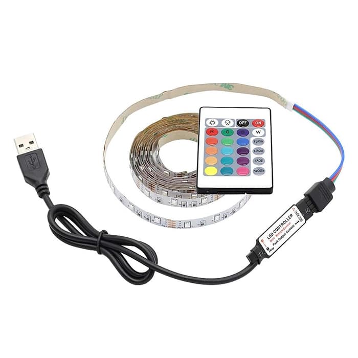 ریسه 2 متری LED RGB به همراه درایور USB و ریموت کنترل