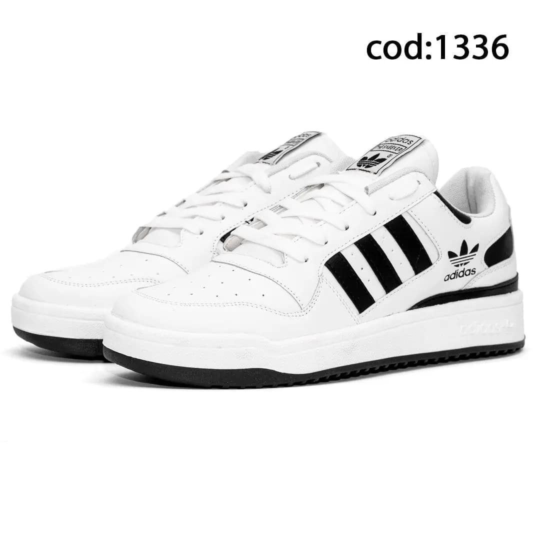 کتونی آدیداس سفید-مشکی (A5_4)(کد1376)