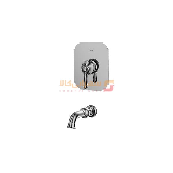 شیرآلات توکار کسری مدل ناپل روشویی کروم