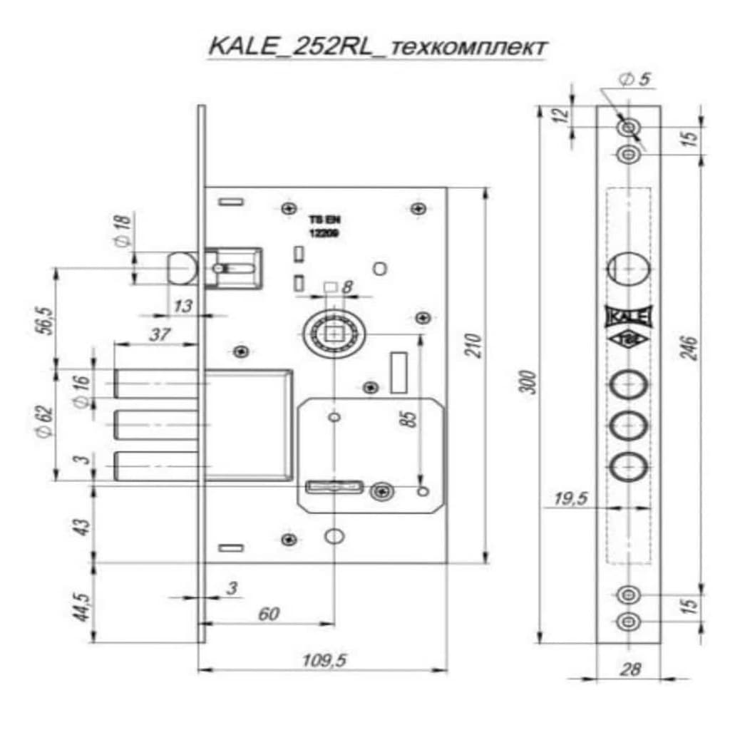 قفل درب ضدسرقت گاوصندوقی KALE — تصویر ۴