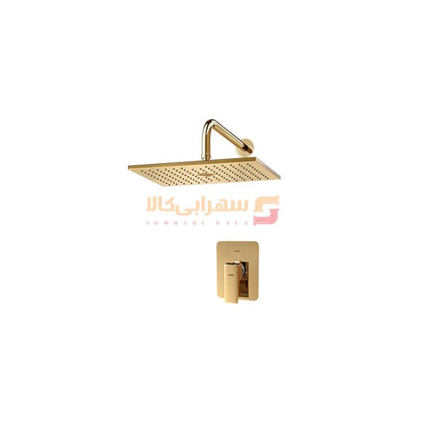 شیرآلات توکار کسری مدل دامون حمام تیپ 1 طلایی — تصویر ۳