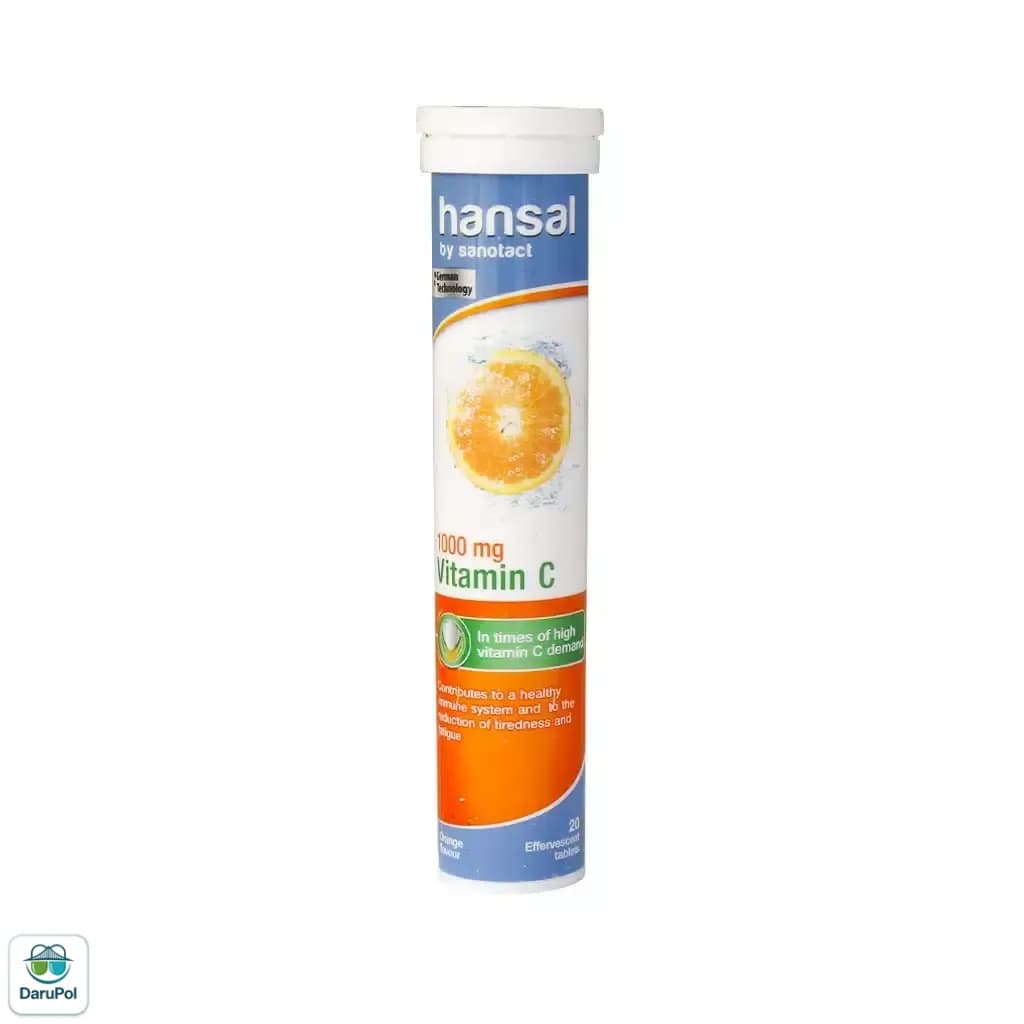 قرص جوشان ویتامین C 1000 میلی گرم‌ هانسال