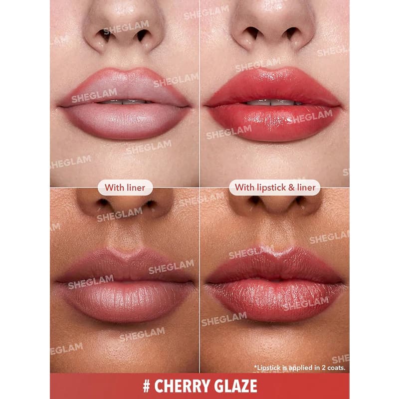 رژ لب و خط لب دو طرفه تینتی شیگلم رنگ CHERRY GLAZE — تصویر ۶