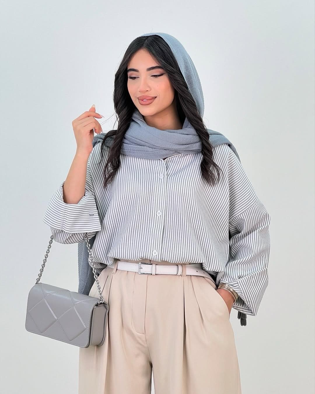 شومیز راه راه ترند D کد 618478