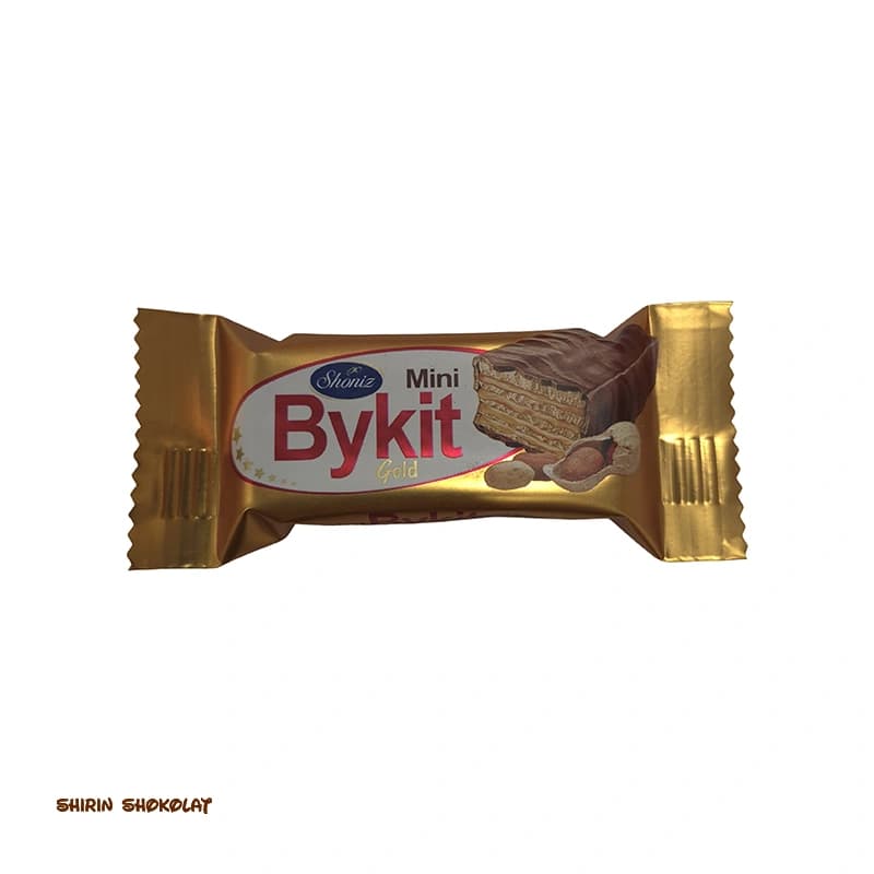 ویفر مینی بایکیت شونیز Shoniz با کرم بادام زمینی و روکش کاکائویی پک 250 گرم