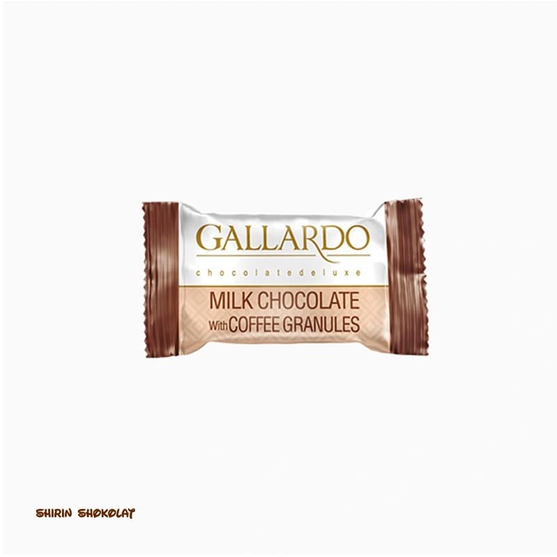 شکلات فله شیری گالاردو Gallardo با گرانول قهوه پک 250 گرم