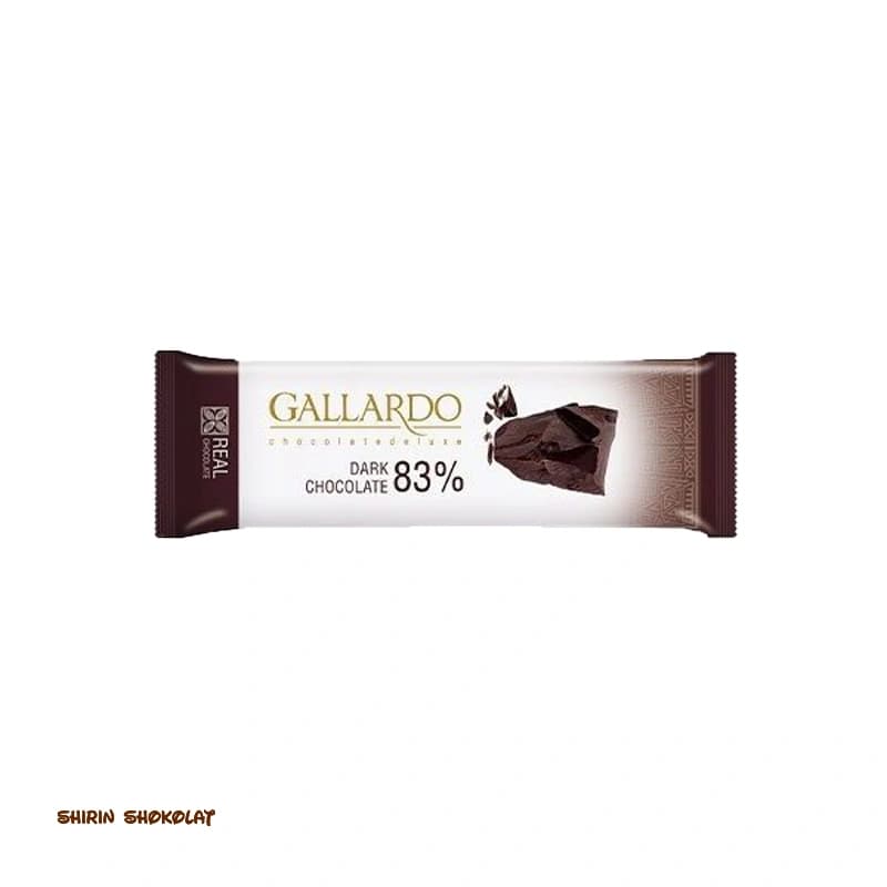 شکلات تلخ 83% گالاردو Gallardo وزن 23 گرم