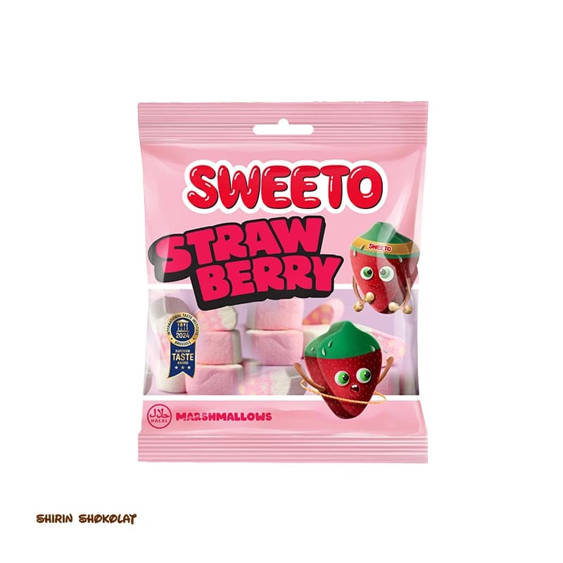 مارشمالو سویتو Sweeto با طعم توت فرنگی 60 گرم