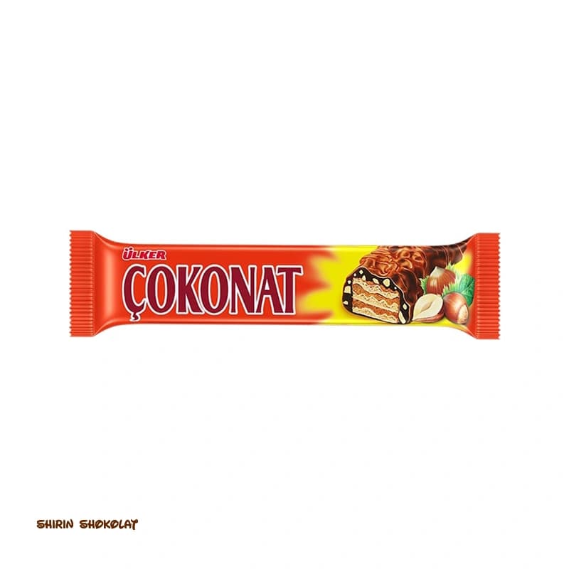 ویفر فندقی با روکش شکلات اولکر چوکونات COKONAT وزن 33 گرم