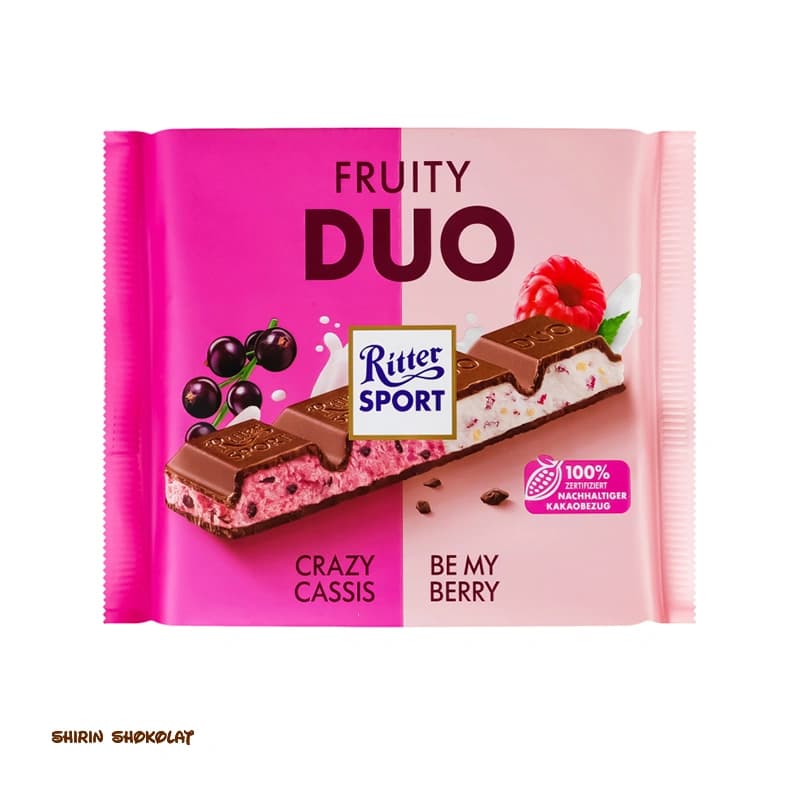 شکلات تخته ای مغزدار ریتر اسپرت Ritter Sport سری Duo وزن 218 گرم