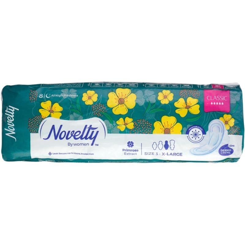 نوار بهداشتی بالدار ناولتی مدل Classic سایز 3 بسته 8 عددی