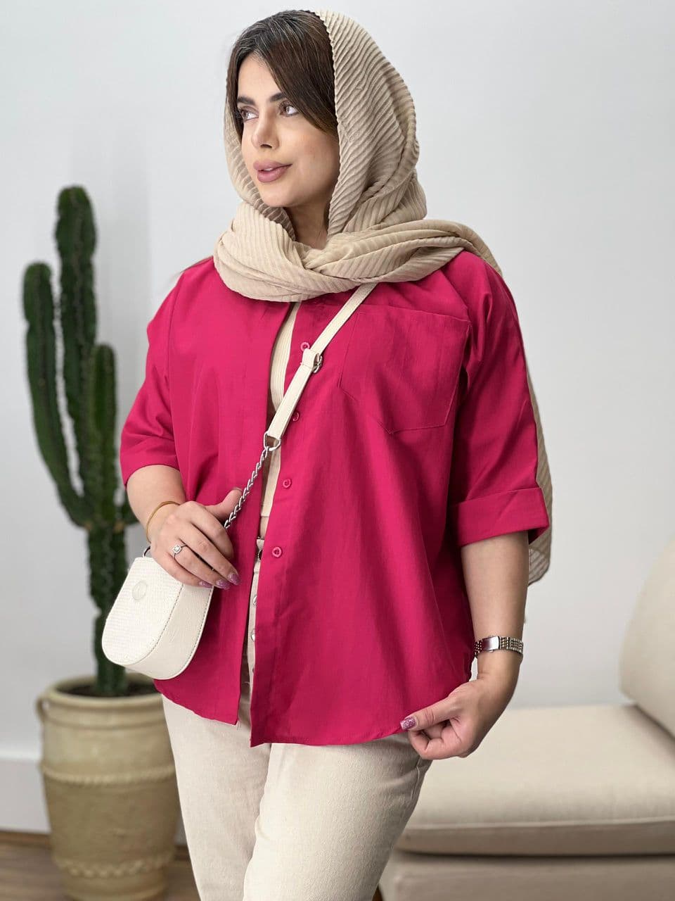 مانتو شوميزي عطرين T كد 135848 — تصویر ۴