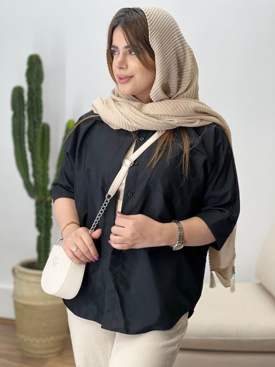 مانتو شوميزي عطرين T كد 135848 — تصویر ۳