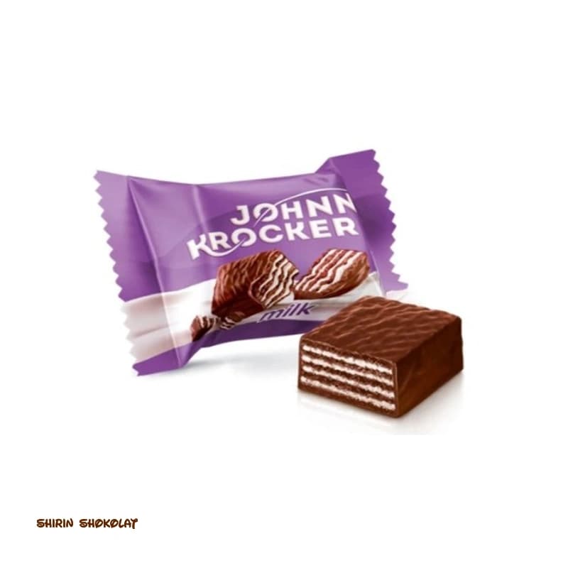شکلات ویفر جانی کراکر روشن Johnny Krocker با طعم شیری شکلاتی پک 250 گرم — تصویر ۲
