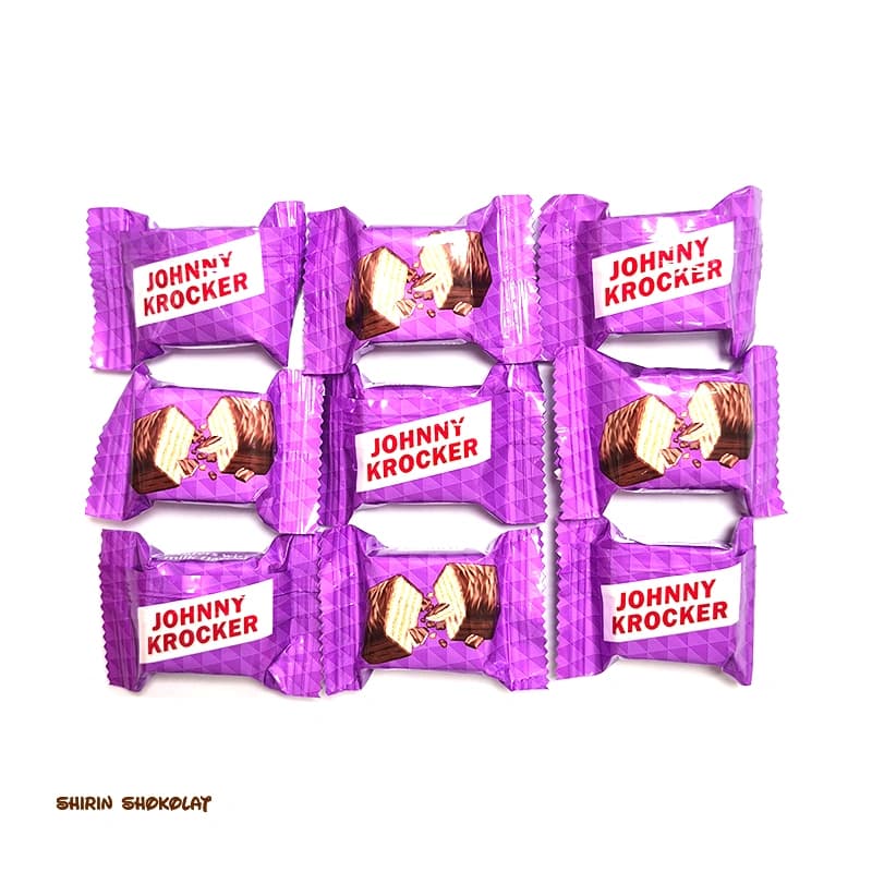 شکلات ویفر جانی کراکر روشن Johnny Krocker با طعم شیری شکلاتی پک 250 گرم