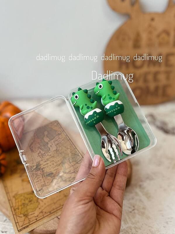 قاشق چنگال استیل کودک +1سال — تصویر ۴