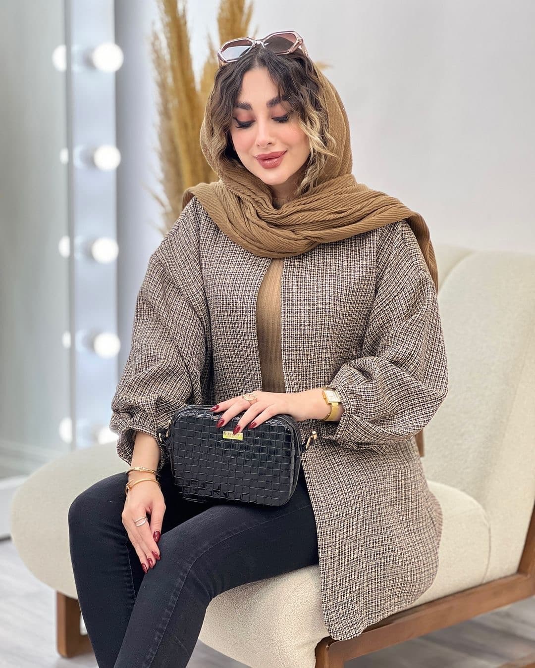 مانتو آستین پیله شانل گیتا کد 5376 — تصویر ۶