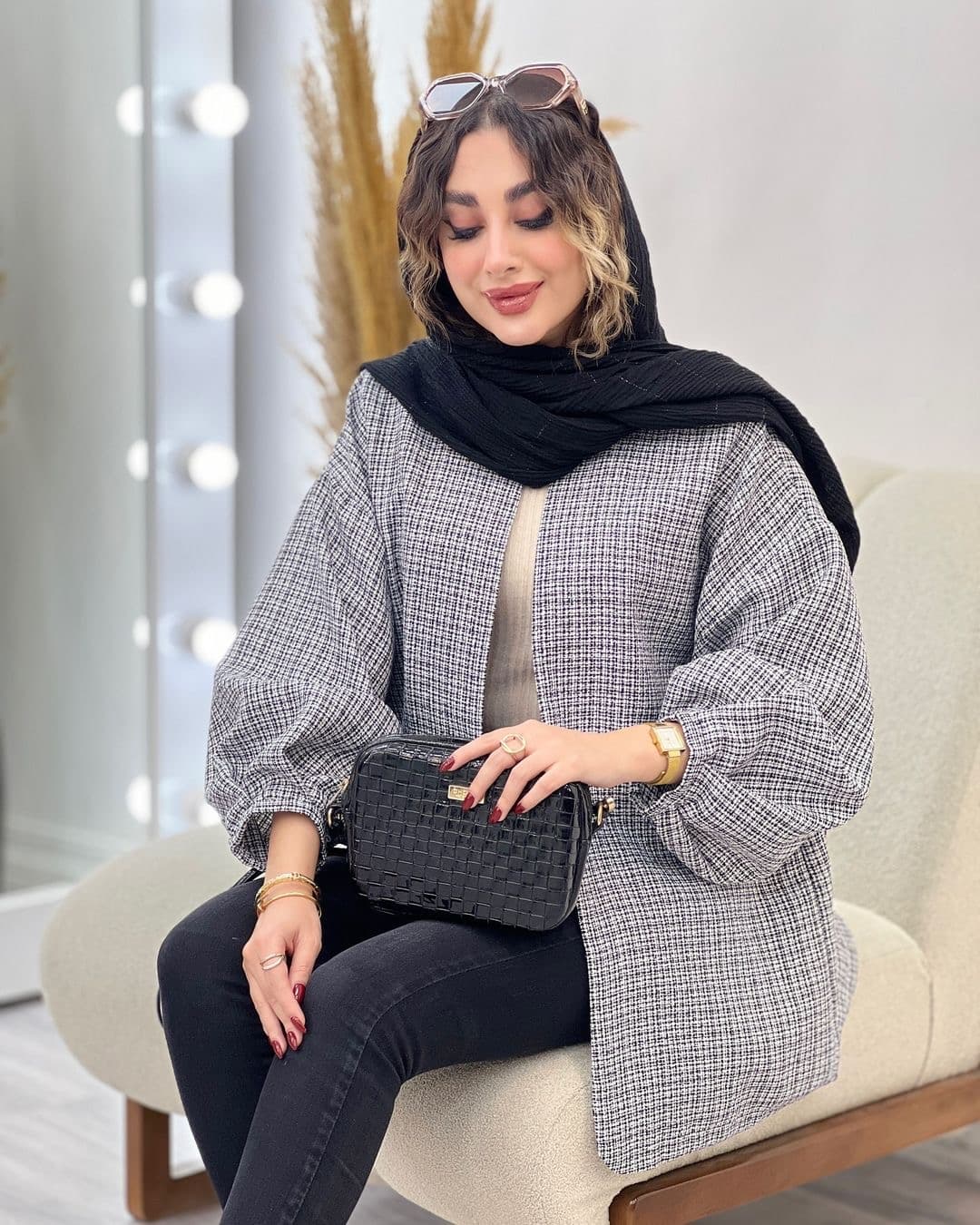 مانتو آستین پیله شانل گیتا کد 5376 — تصویر ۵